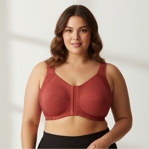 Penningtons Cotton Front Closure Wireless wire Free Bra Size 42DDD